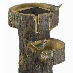Smart Solar Tree Trunk Bird Bath Water Feature 9 Smart Solar Tree Trunk Bird Bath Water Feature -Solar Lights Store smart solar tree trunk bird bath water feature 3