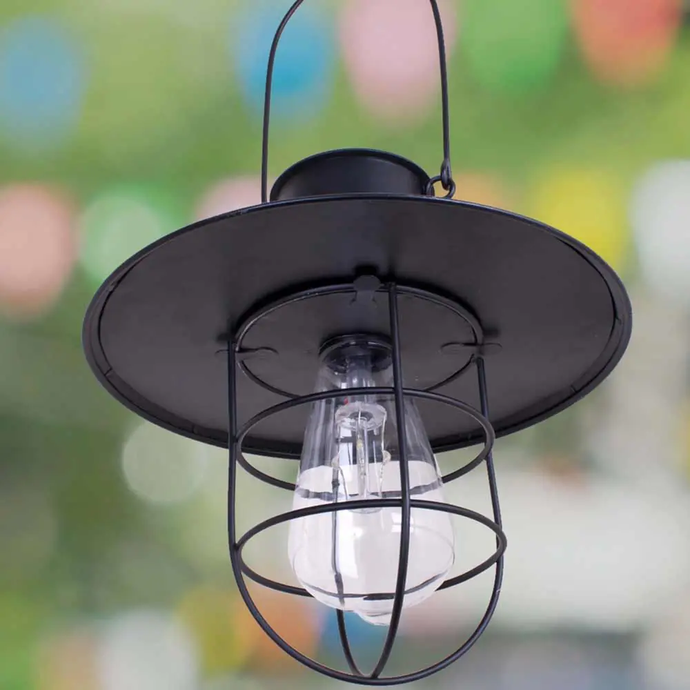 Solar Black Hanging Lantern 4 Solar Black Hanging Lantern - Image 2