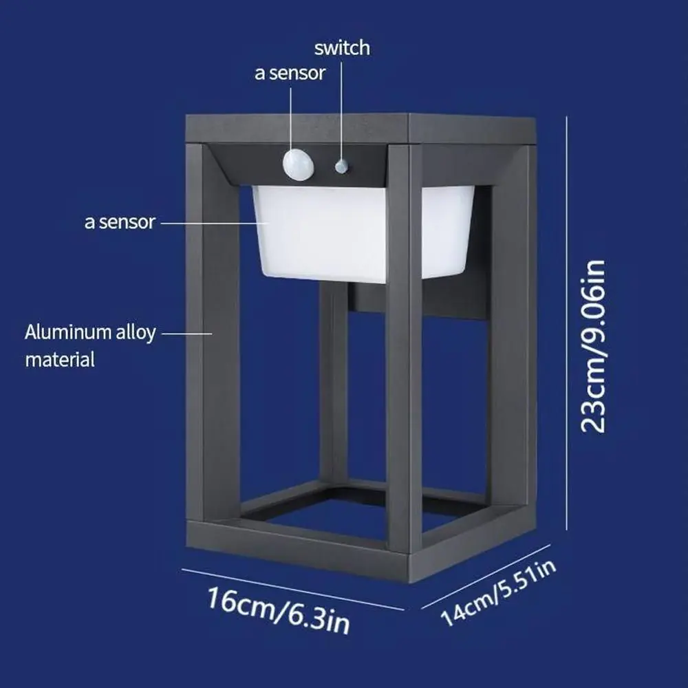 Solar Box Frame Outdoor Wall Lamp 6 Solar Box Frame Outdoor Wall Lamp - Image 4