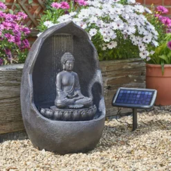 Solar Buddha Water Feature