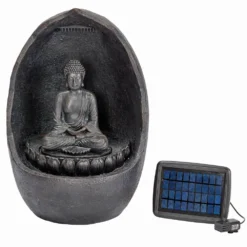 Solar Buddha Water Feature -Solar Lights Store solar buddha water feature 3