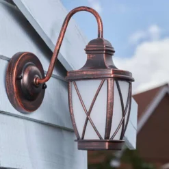 Solar Carriage Flaming Wall Lantern - 2 Pack -Solar Lights Store solar carriage flaming wall lantern 2