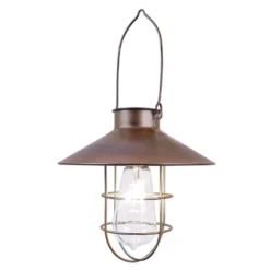 Solar Copper Hanging Lantern -Solar Lights Store solar copper hanging lantern 1