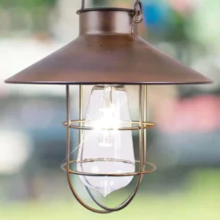 Solar Copper Hanging Lantern