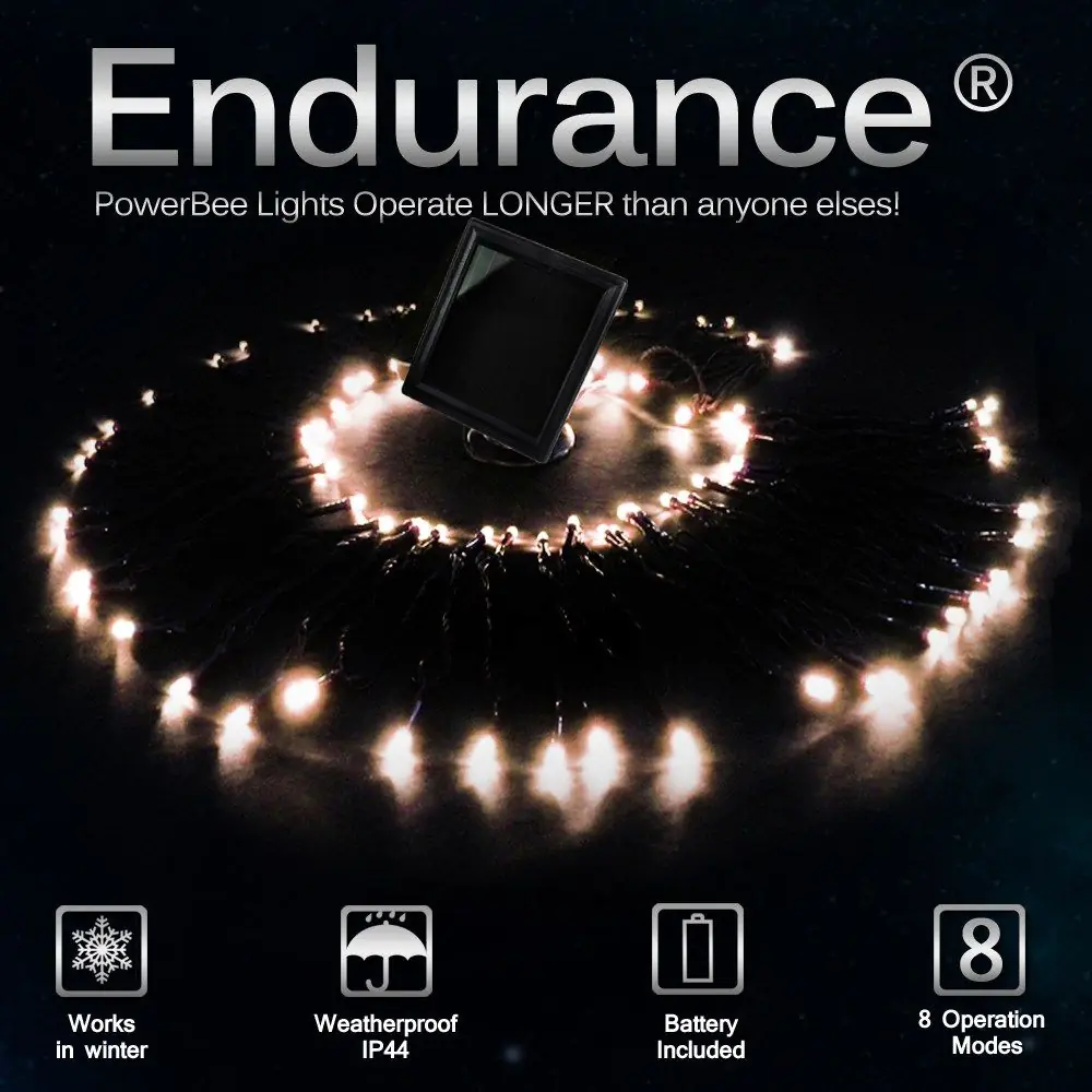 Solar Powered Fairy Lights 100 Warm White Endurance ® Deluxe 4 Solar Powered Fairy Lights 100 Warm White Endurance ® Deluxe - Image 2