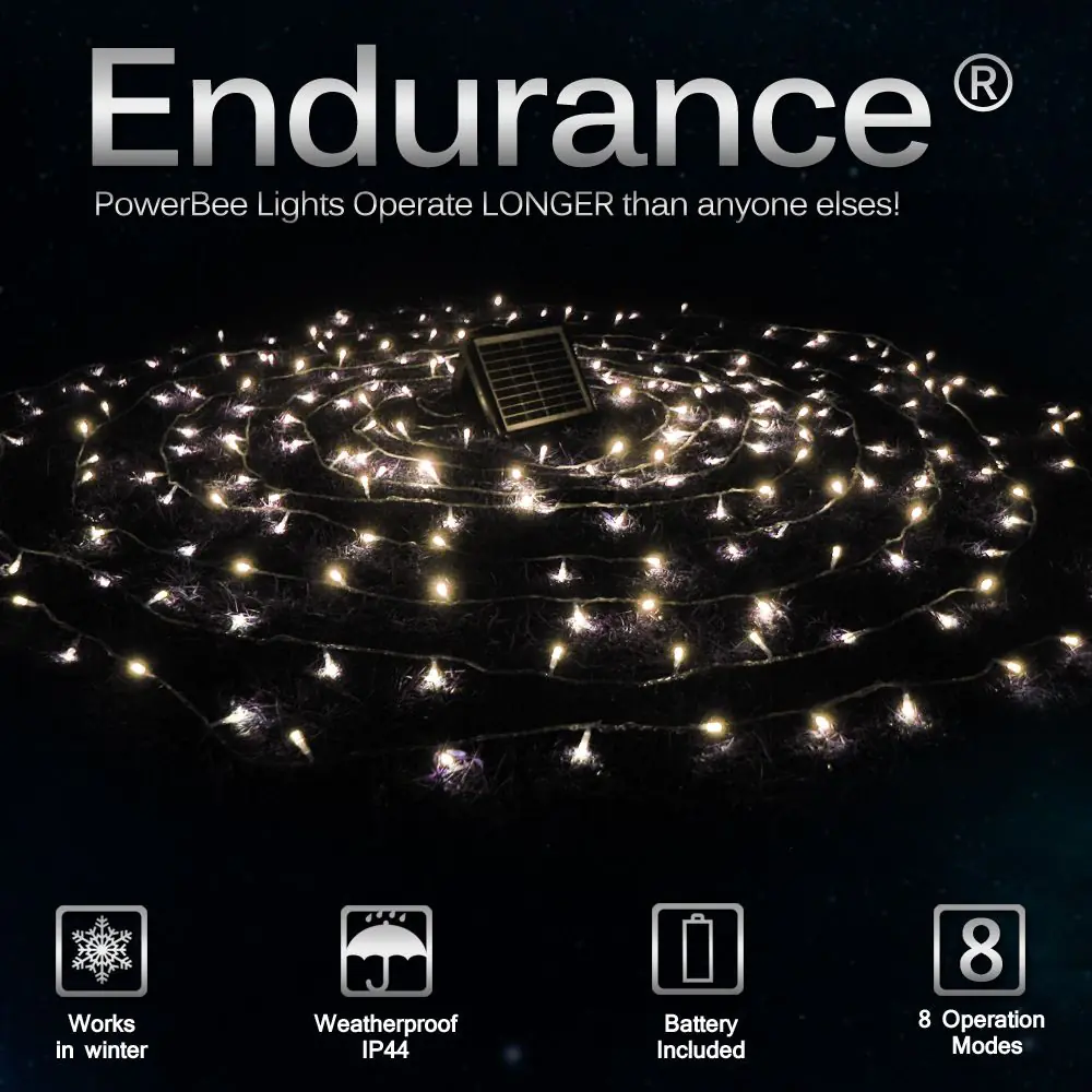 Solar String Lights 200 Warm White PowerBee Endurance ® 4 Solar String Lights 200 Warm White PowerBee Endurance ® - Image 2
