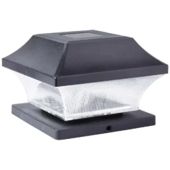 Solar Fence Post Lights 3 L - 4pk -Solar Lights Store solar fence post lights 3