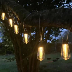 Solar Festoon Lights Filament Style Bulbs