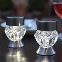 Solar Garden Lights - Crystal - Pack Of 4 10 Solar Garden Lights - Crystal - Pack Of 4 -Solar Lights Store solar garden lights crystal 3