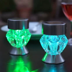 Solar Garden Lights - Crystal - Pack Of 4 11 Solar Garden Lights - Crystal - Pack Of 4 -Solar Lights Store solar garden lights crystal 4