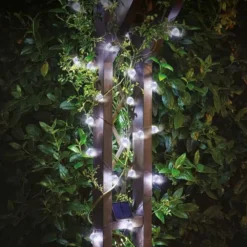 Solar Globe Crystal Orb String Lights - 2 Pk