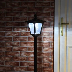 Black Solar Lamp Post 1.2 M -Solar Lights Store solar lamp post 1.2w 6