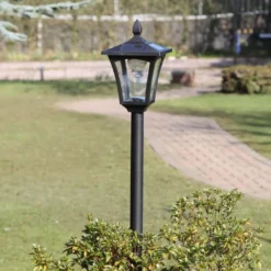 Black Solar Lamp Post 1.2 M -Solar Lights Store solar lamp post 1.2ww 2