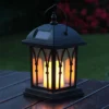 Black Solar Candle Lantern 27cm 1 Black Solar Candle Lantern 27cm -Solar Lights Store solar lantern 27 cm