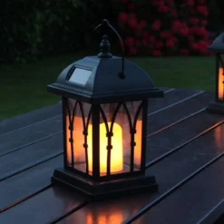 Black Solar Candle Lantern 27cm 19 Black Solar Candle Lantern 27cm -Solar Lights Store solar lantern 27 cm 5