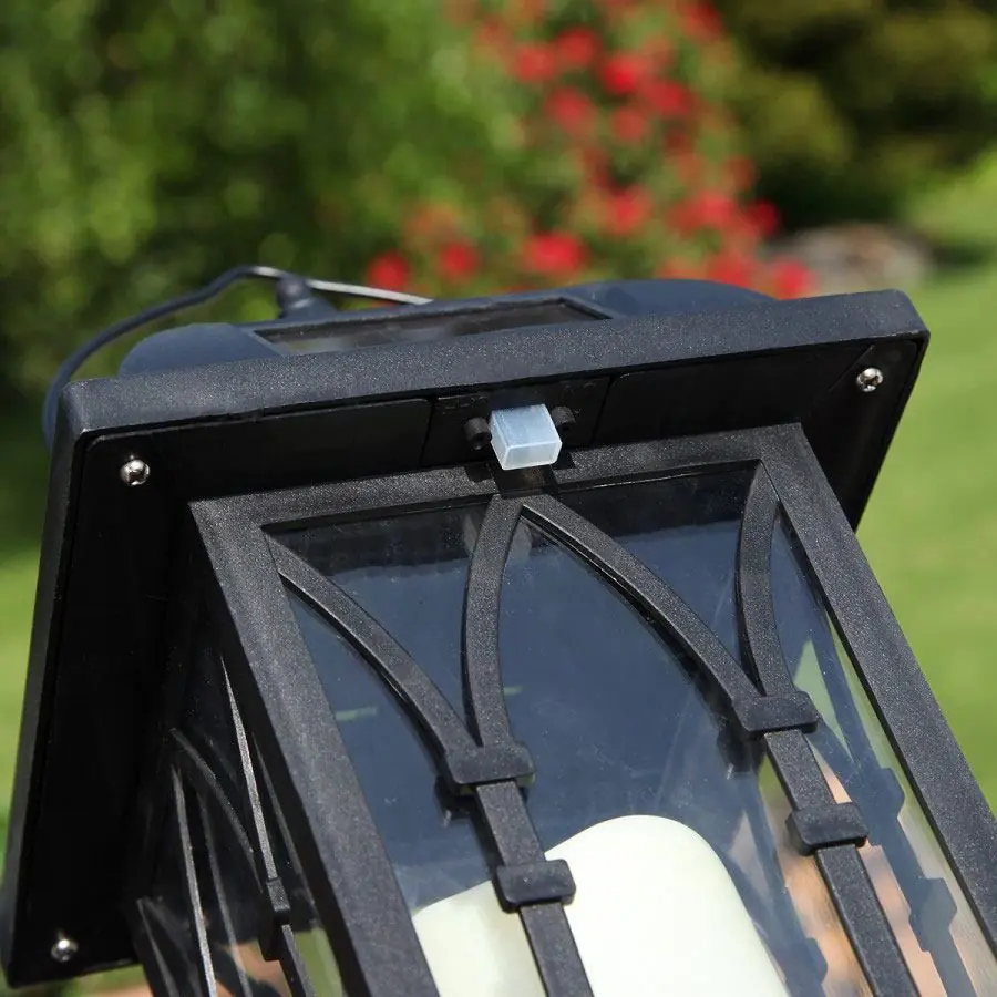 Black Solar Candle Lantern 27cm 8 Black Solar Candle Lantern 27cm - Image 6