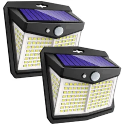 Solar Motion Sensor Lights 128 SMD (Pack Of 2 )