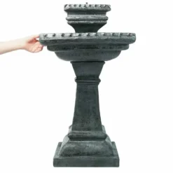 Solar Neapolitan Tiered LED Water Feature -Solar Lights Store solar neapolitan tiered led water feature 3