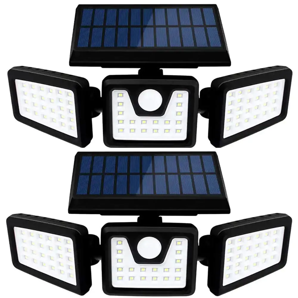 Solar Panel Security Light 74 Led 1000 Lumens - 2 Pack 3 Solar Panel Security Light 74 Led 1000 Lumens - 2 Pack