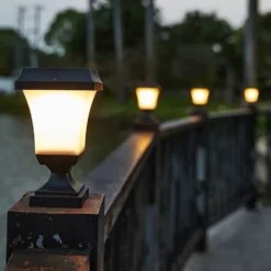 Solar Pillar Lights 6 LEDs 15 Solar Pillar Lights 6 LEDs -Solar Lights Store solar pillar lights 6 leds 1