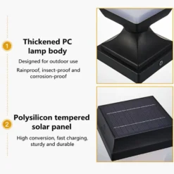 Solar Pillar Lights 6 LEDs 13 Solar Pillar Lights 6 LEDs -Solar Lights Store solar pillar lights 6 leds 8