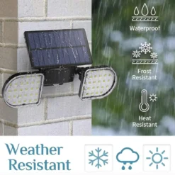 Solar Pir Security Light Twin Head -Solar Lights Store solar pir security light 3