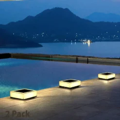 Solar Post Fence Lights - 2 Pack -Solar Lights Store solar post fence lights 6