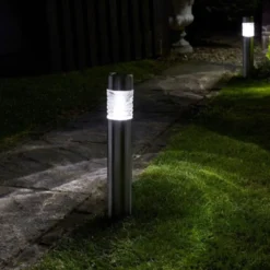 Solar Post Light - Wave Bollard Light