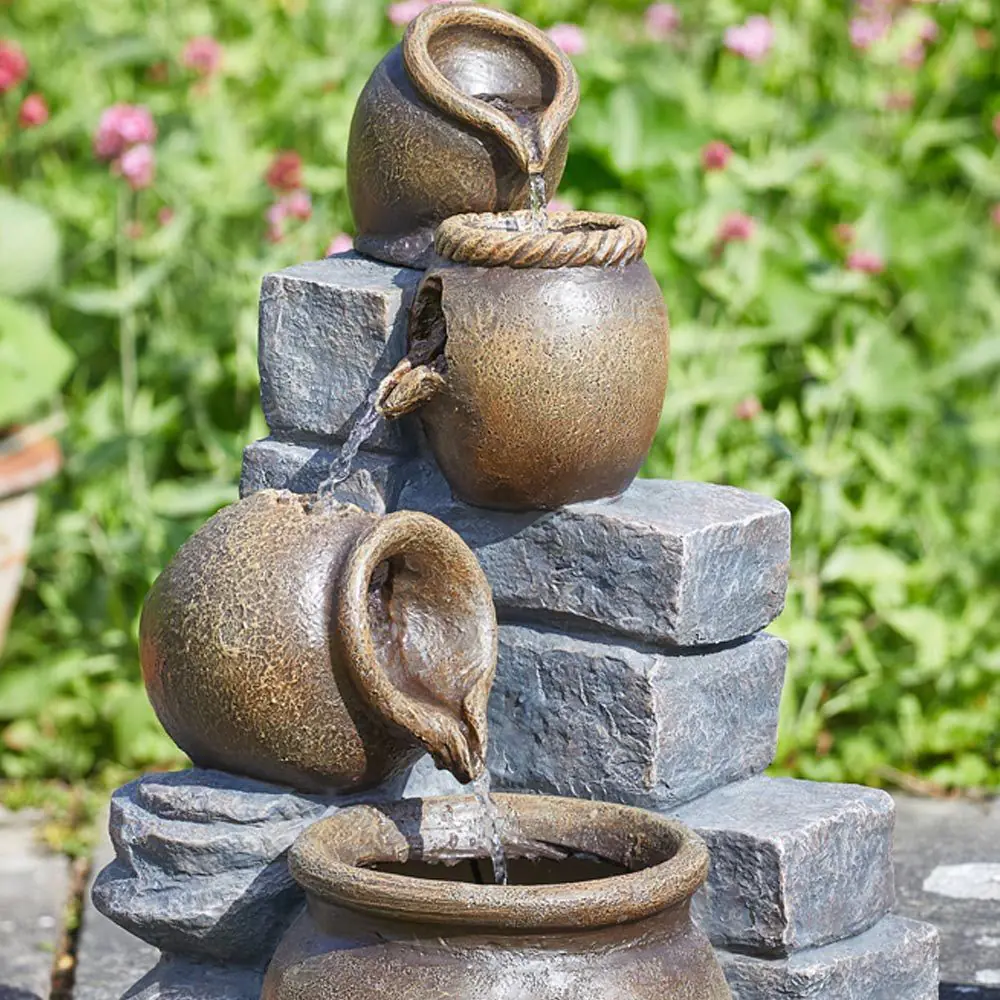 Solar Pot Falls Cascade Water Feature 4 Solar Pot Falls Cascade Water Feature - Image 2