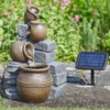 Solar Pot Falls Cascade Water Feature -Solar Lights Store solar pot falls cascade water feature