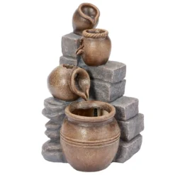 Solar Pot Falls Cascade Water Feature 7 Solar Pot Falls Cascade Water Feature -Solar Lights Store solar pot falls cascade water feature 2