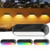 Solar Powered Fence Lights 4pk -Solar Lights Store solar powered fence lights 4 1