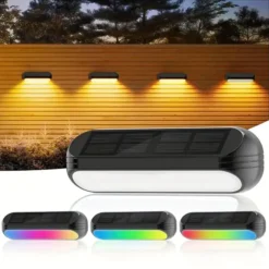 Solar Powered Fence Lights 4pk