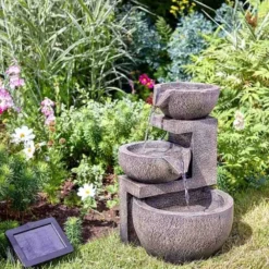Solar Powered Genoa Cascade Water Feature