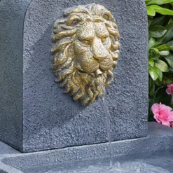 Solar Powered Lion Head Fountain 9 Solar Powered Lion Head Fountain -Solar Lights Store solar powered lion head fountain 3