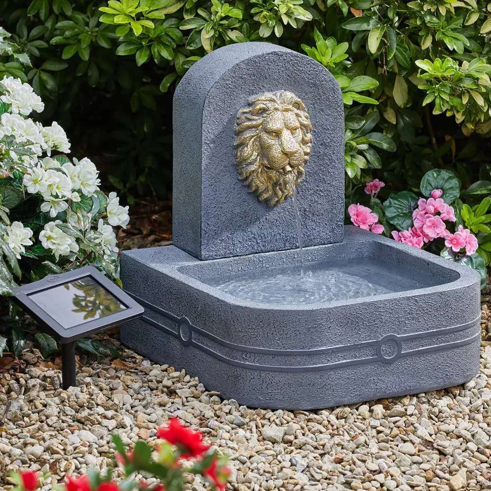 Solar Powered Lion Head Fountain 4 Solar Powered Lion Head Fountain - Image 2