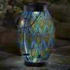 Solar Powered Peacock Lantern -Solar Lights Store solar powered peacock lantern