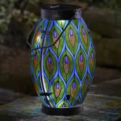 Solar Powered Peacock Lantern