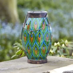 Solar Powered Peacock Lantern 9 Solar Powered Peacock Lantern -Solar Lights Store solar powered peacock lantern 3