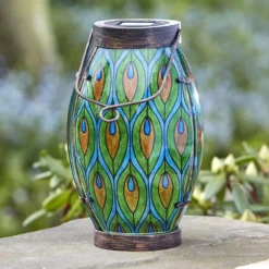 Solar Powered Peacock Lantern 10 Solar Powered Peacock Lantern -Solar Lights Store solar powered peacock lantern 4