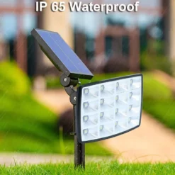 Solar Powered Spot Lights Multi Colour - 2 Pk