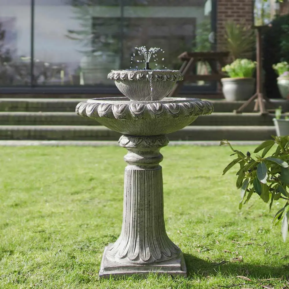 Solar Powered Victoriana 2 Tiered LED Water Feature 3 Solar Powered Victoriana 2 Tiered LED Water Feature