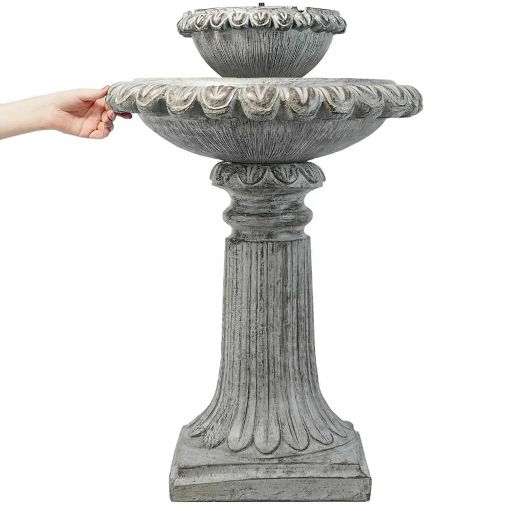 Solar Powered Victoriana 2 Tiered LED Water Feature 8 Solar Powered Victoriana 2 Tiered LED Water Feature - Image 6