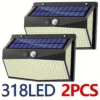 Solar Security Light 318 Led - 2 Pack 1 Solar Security Light 318 Led - 2 Pack -Solar Lights Store solar security light 318 led