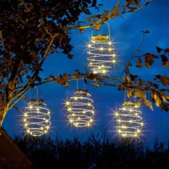 Solar Spiral Lantern Lights - 4 Pk