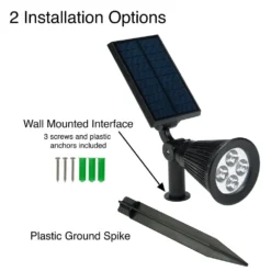 Solar Spot Lights 4 LED - 2 Pk -Solar Lights Store solar spot light 4 led 2