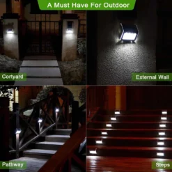 Stainless Steel Solar Stair Lights - 4 Pk -Solar Lights Store solar stair lights 2