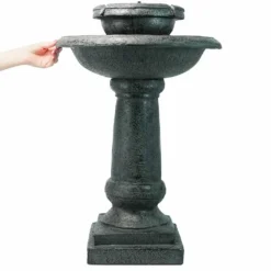 Solar Two-Tiered Pagoda LED Water Feature 11 Solar Two-Tiered Pagoda LED Water Feature -Solar Lights Store solar two tiered pagoda led water feature 4