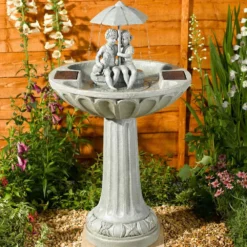 Solar Umbrella Fountain Water Feature