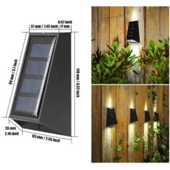 Solar Up Down Lights - 4 Pack -Solar Lights Store solar up down lights 3
